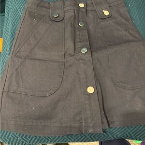 Zara Navy Blue Basic Skirt